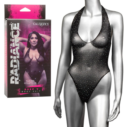 Body transparente escote V Radiance Plus Size