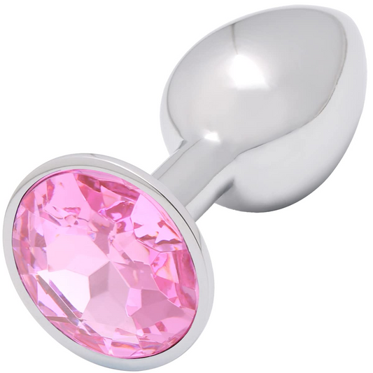 Pink metal anal plug