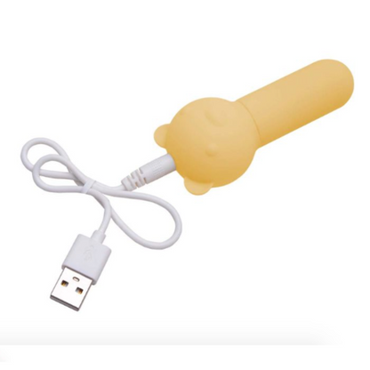 Yellow bear vibrating bullet and anal plug