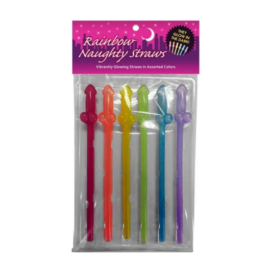 Comprar popotes rainbow naughty straw - accesorios y productos para despedida de soltera o soltero